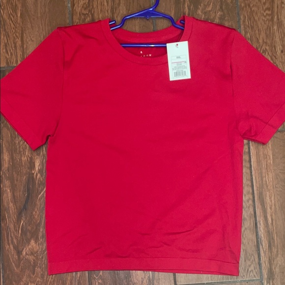a new day Tops - a new day Red Women's Cropped Baby Tee